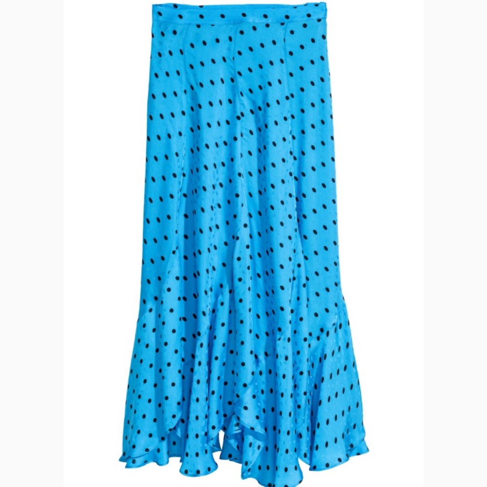 H&M Polka-Dot Jacquard weave Midi Skirt size6